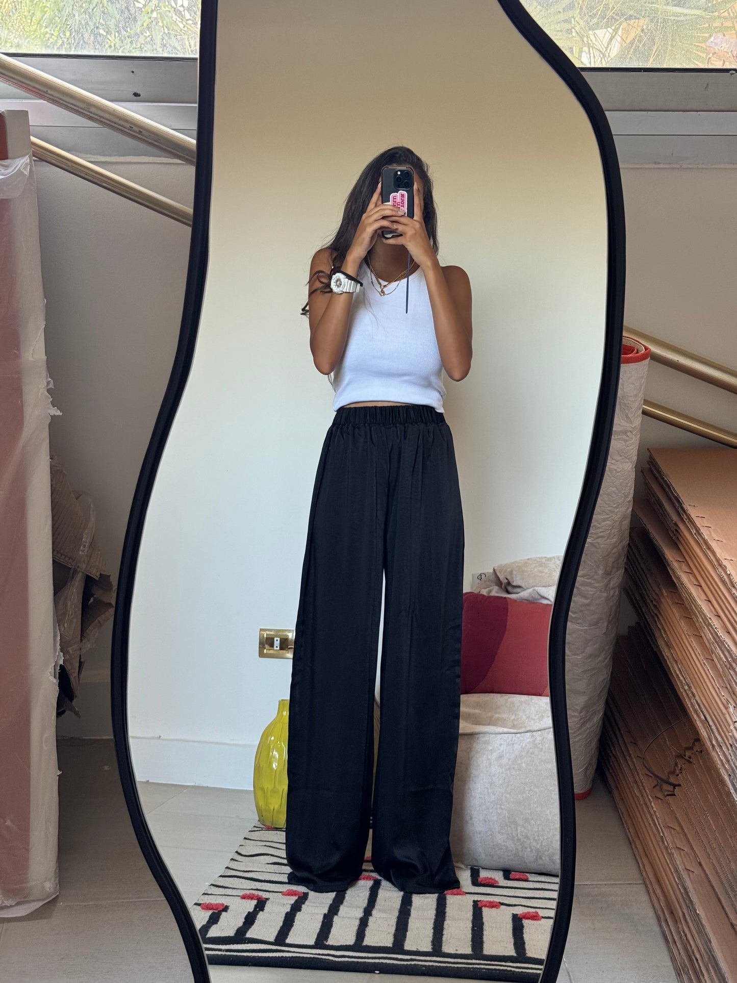 Black Satin pants