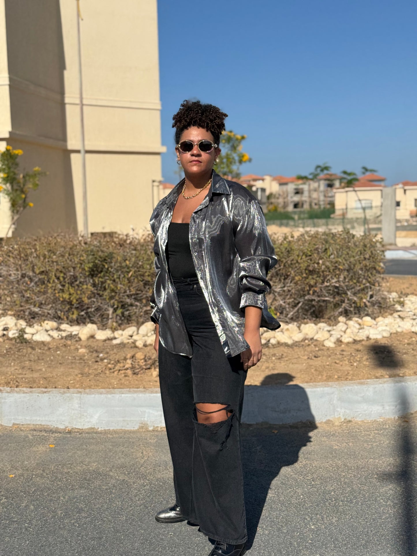 Retro silver shirt