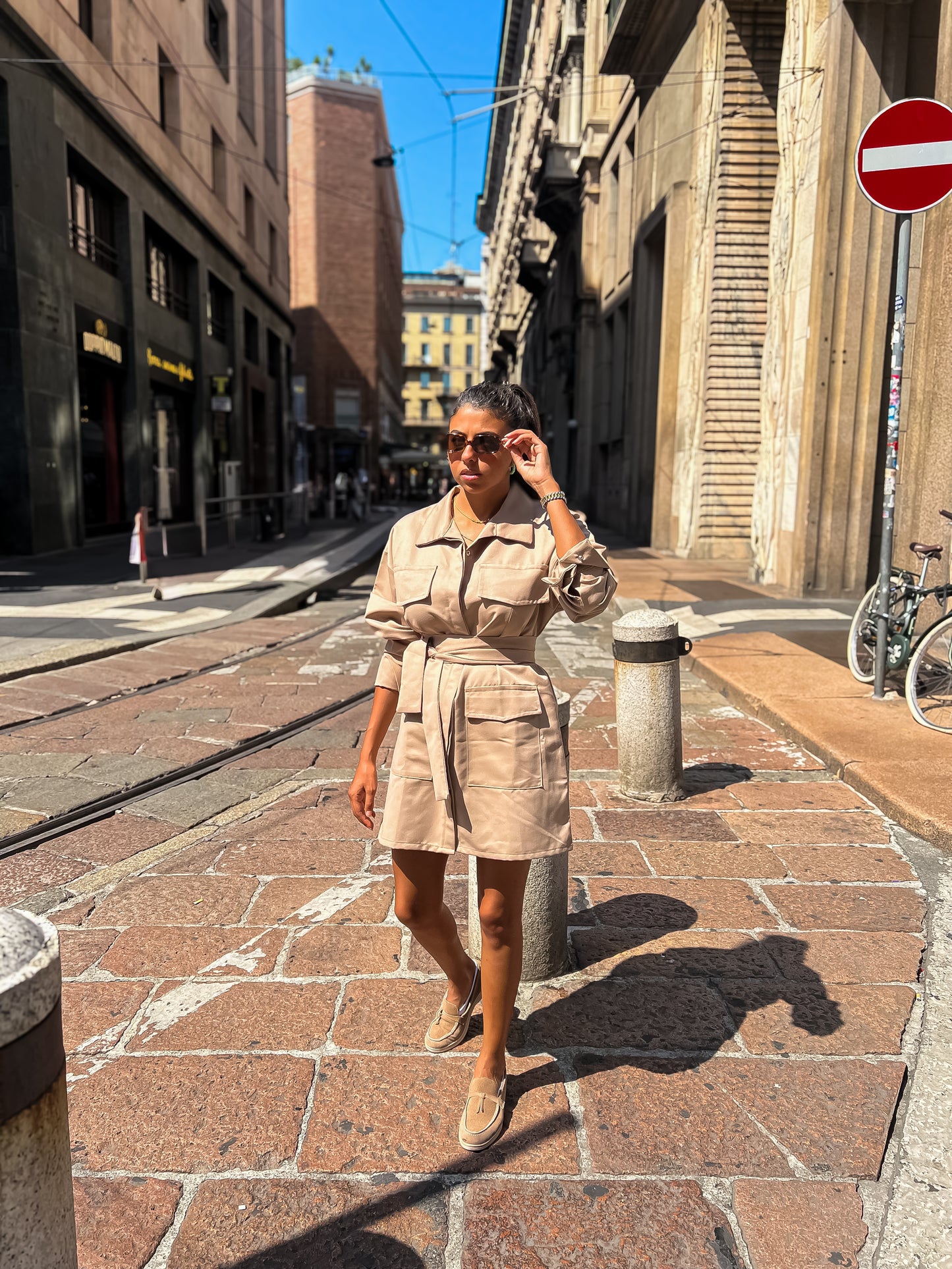 Safari Dress in Beige