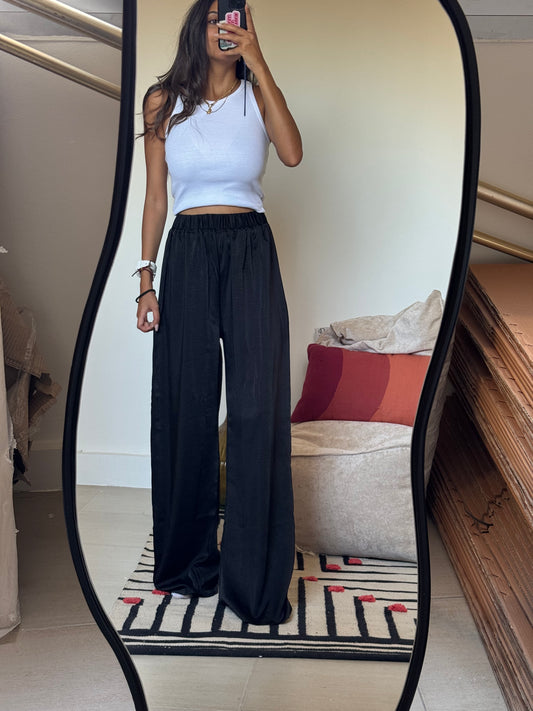 Black Satin pants