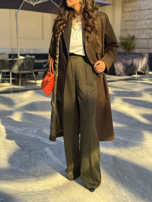 Olive Green V formal pants