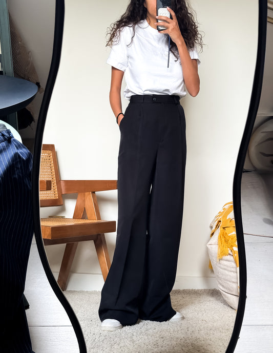 Black V formal pants