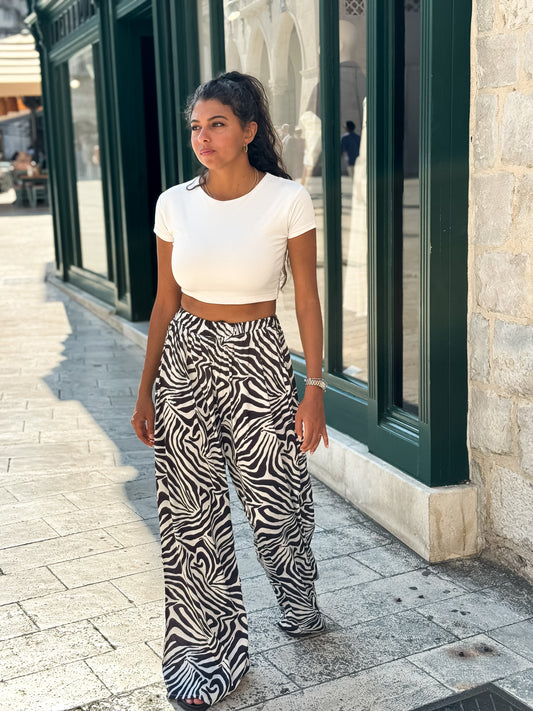 Zebra Satin pants