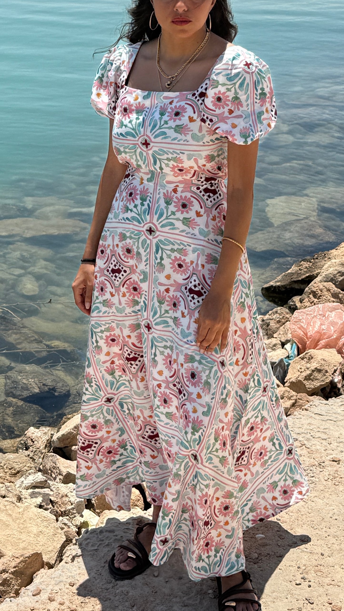 The pink dress