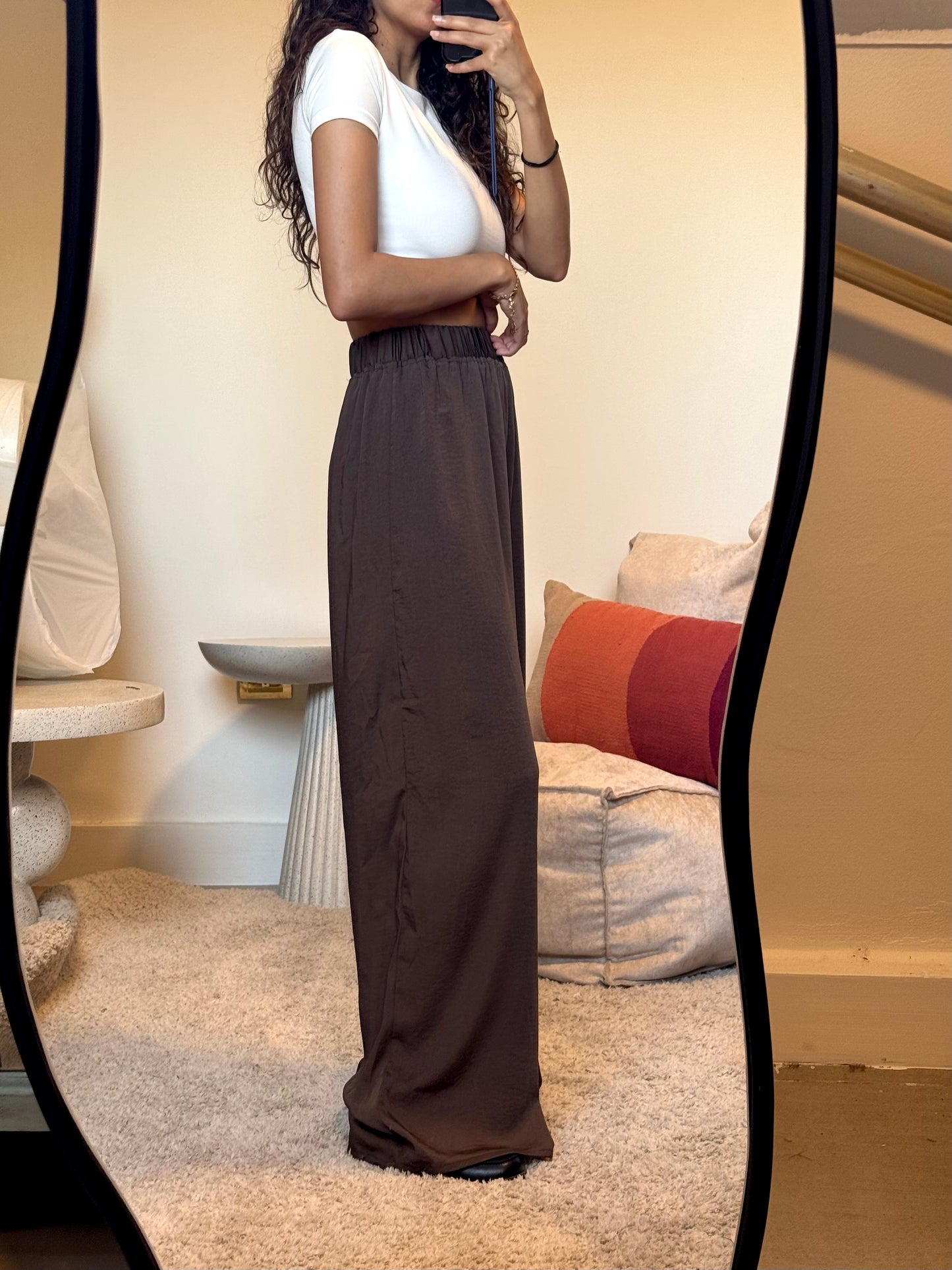 Brown Satin pants