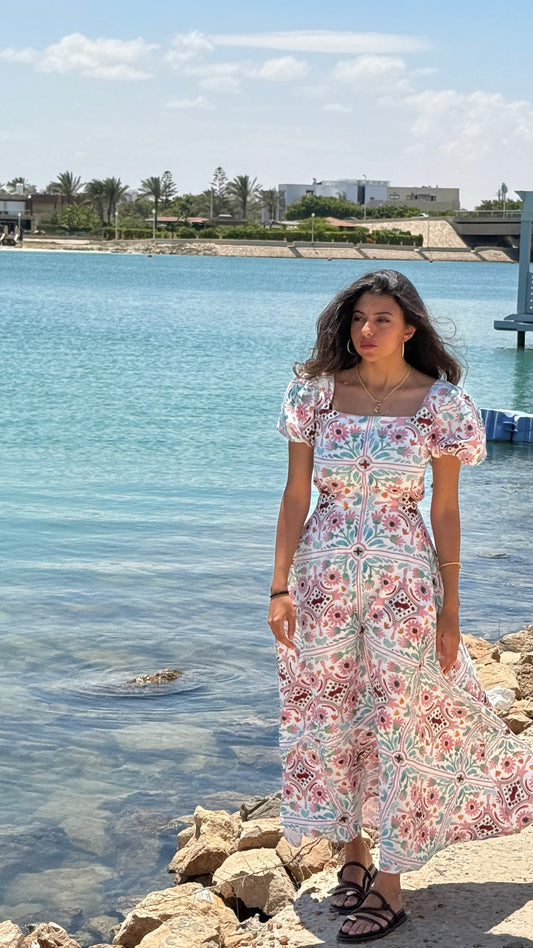 The pink dress