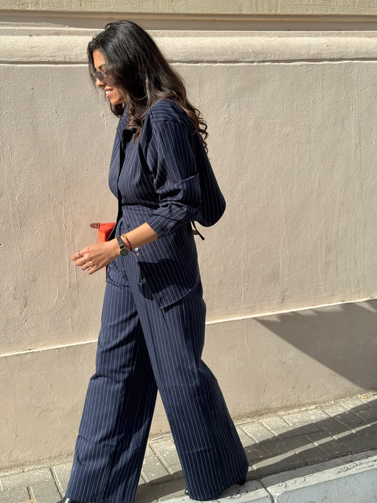 Striped V formal pants
