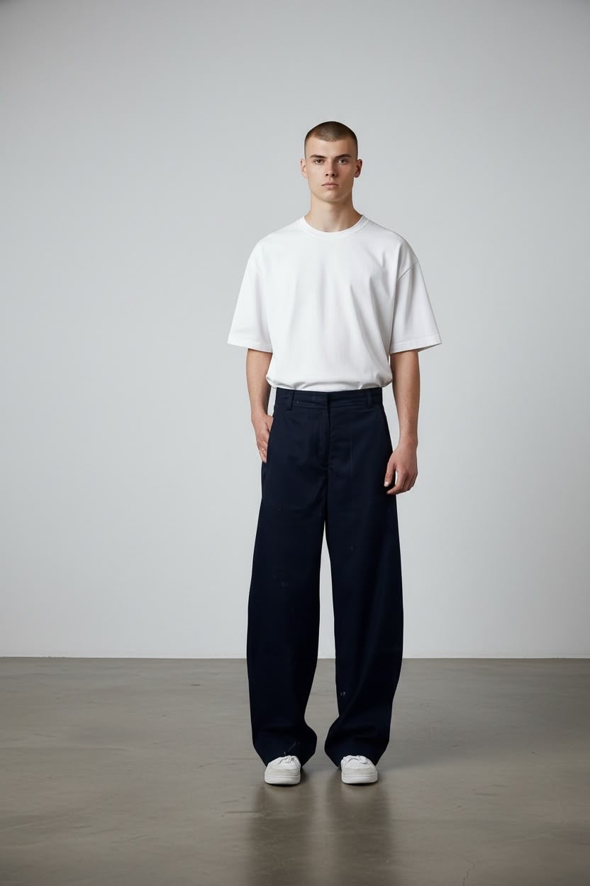 Unisex balloon pants in black
