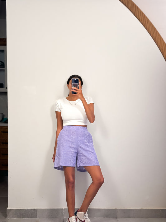 Lavender shorts